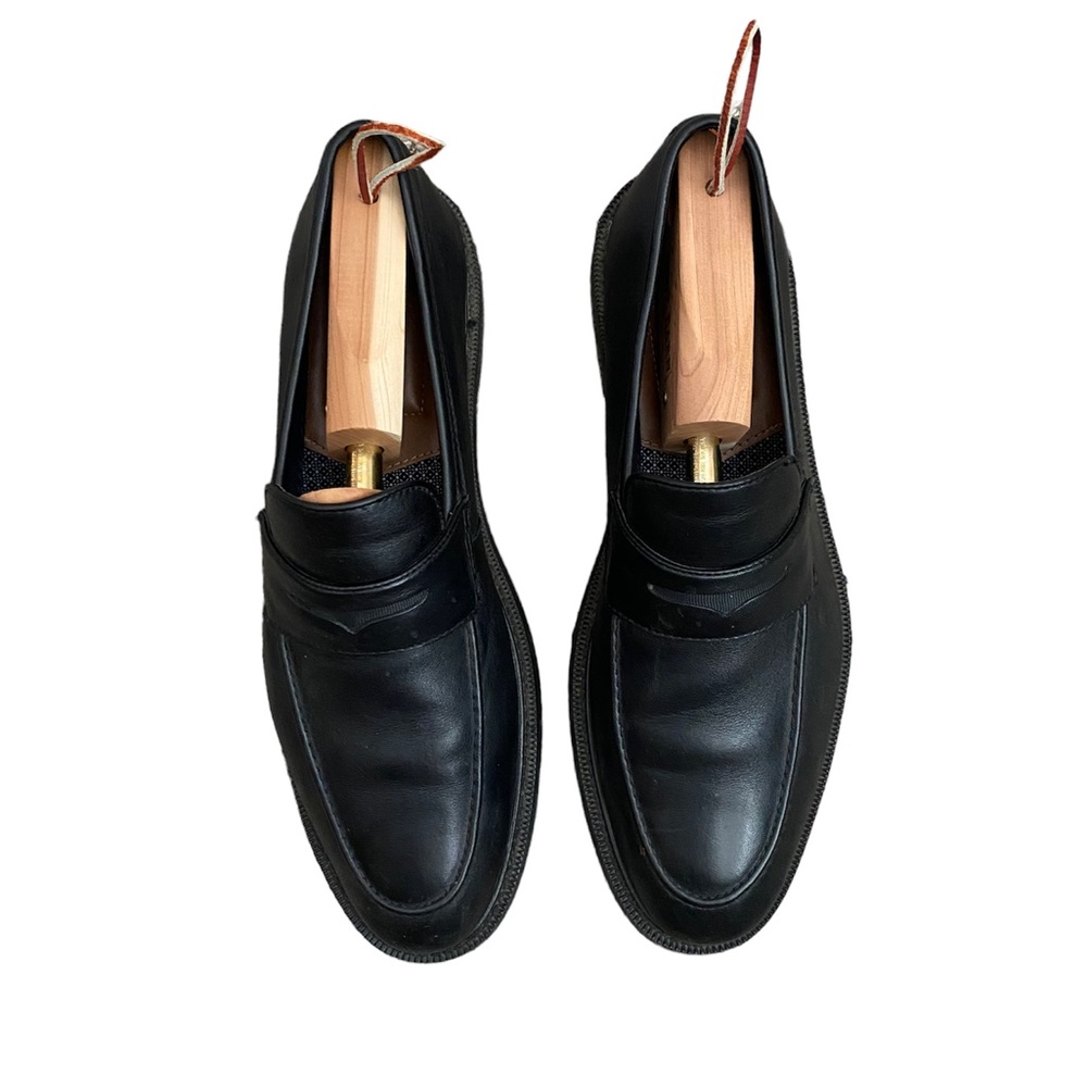 Mens Aston Grey Collection black loafers